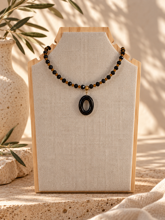 CHOKER CON COLGANTE DE ÓNIX